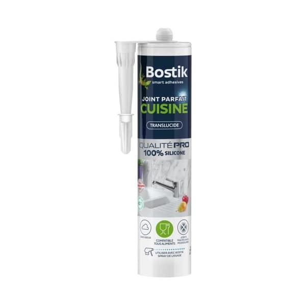 BOSTIK Transparent Kitchen Perfect Joint Waterproofing Kitty för långvarig finish och anslutningar - 280 ml patron