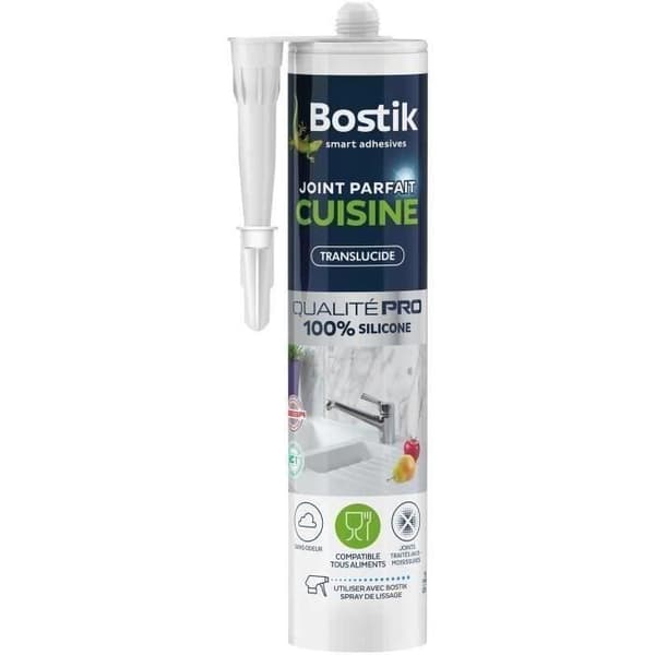 BOSTIK Transparent Kitchen Perfect Joint Waterproofing Kitty för långvarig finish och anslutningar - 280 ml patron