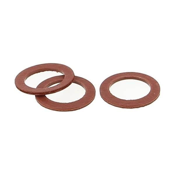 100 Fogningar A-C-S fiber vulkaniserad röd tjocklek 1,5mm - 3-4