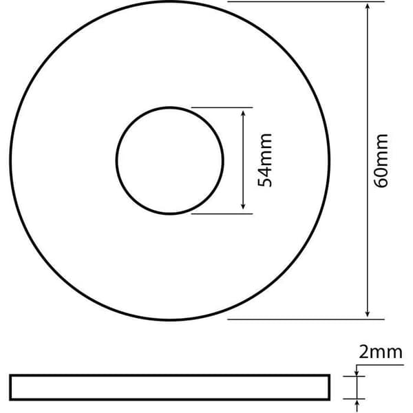 SOMATHERM FOR YOU sifonbaspackning - 60 x 54 x 2 mm - Svart
