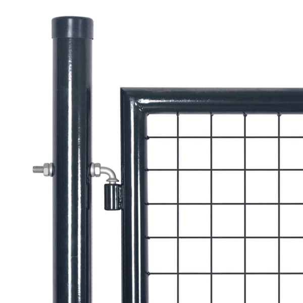 vidaXL Hageport netting galvanisert stål 289x125 cm grå