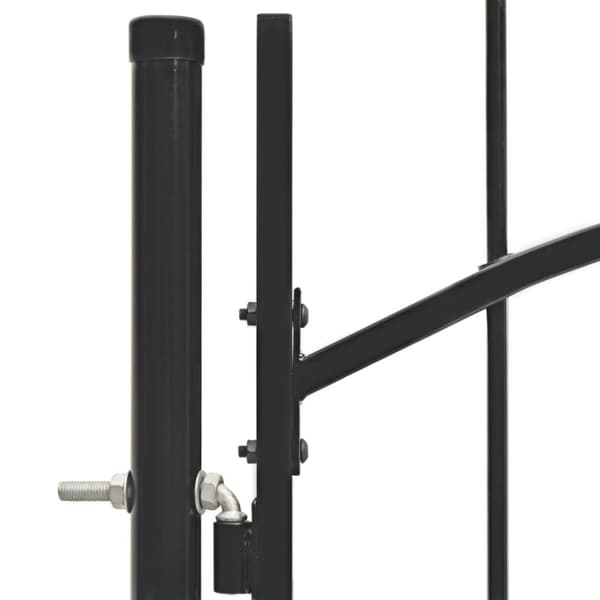 vidaXL havelåge stål 1 x 1,75 m sort