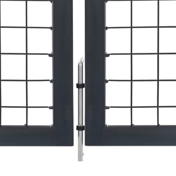 vidaXL Hageport med stolper stål 350x100 cm antrasitt
