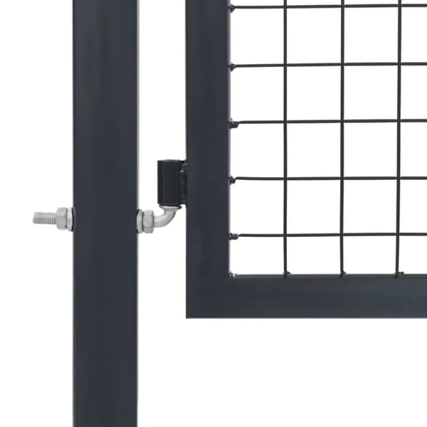 vidaXL Hageport med stolper stål 350x100 cm antrasitt