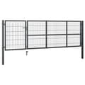 Miniatyrbilde 2 av 6: vidaXL Hageport med stolper stål 350x100 cm antrasitt