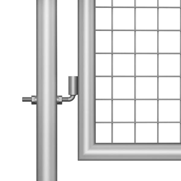 vidaXL Puutarhaportti galvanoitu teräs 105x225 cm hopea