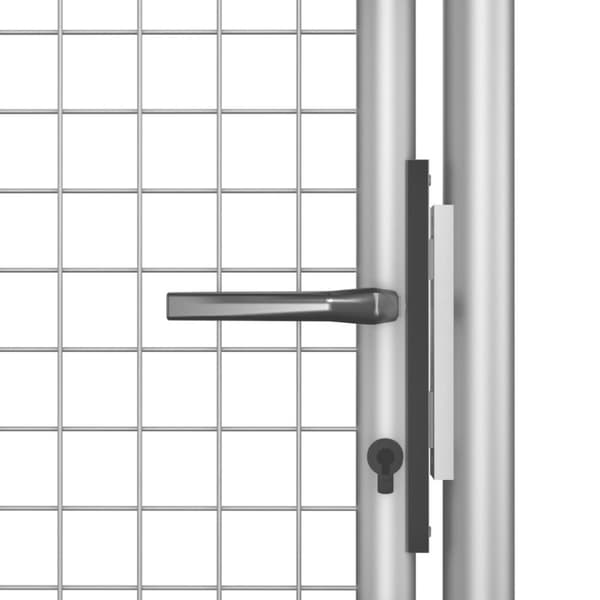 vidaXL Puutarhaportti galvanoitu teräs 105x225 cm hopea