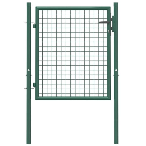 vidaXL Hageport stål 100x75 cm grønn