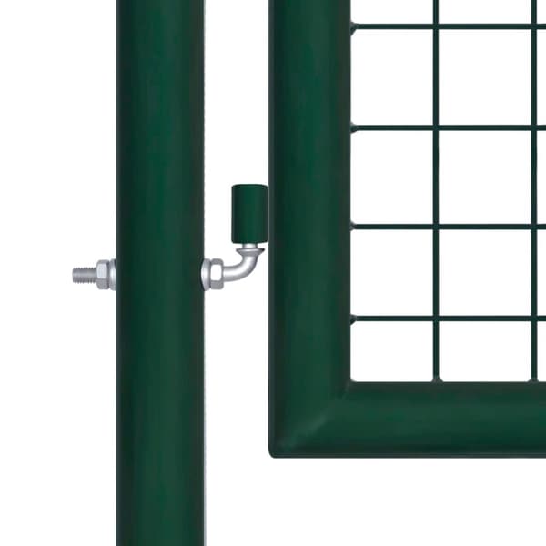 vidaXL Aitaportti teräs 100x125 cm vihreä