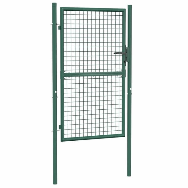 vidaXL Aitaportti teräs 100x150 cm vihreä