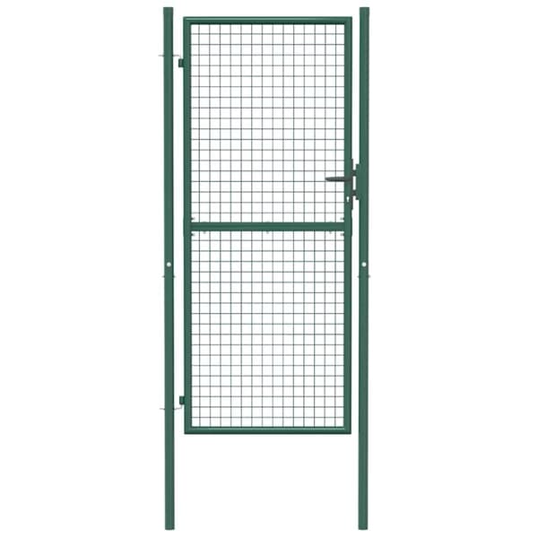 vidaXL Aitaportti teräs 100x200 cm vihreä