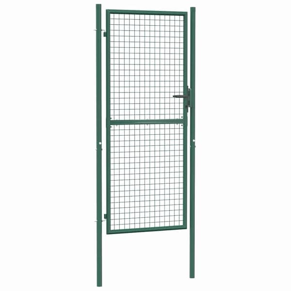 vidaXL Aitaportti teräs 100x200 cm vihreä