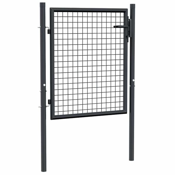 vidaXL havelåge i trådnet galvaniseret stål 100 x 125 cm grå