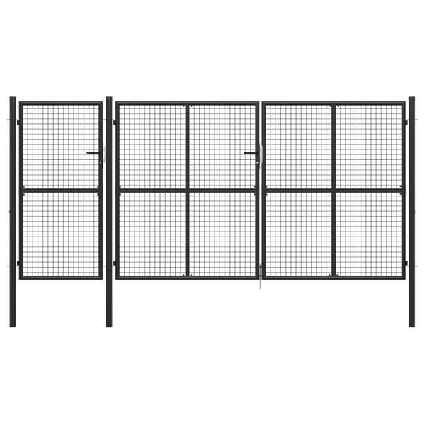 vidaXL havelåge 400 x 150 cm stål antracitgrå