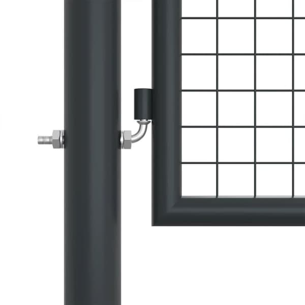 vidaXL Hageport netting galvanisert stål 400x175 cm grå