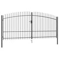 Miniatyrbilde 2 av 6: vidaXL Dobbel hageport med spydhoder 400x225 cm