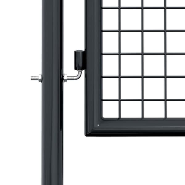 vidaXL Hageport netting galvanisert stål 100x200 cm grå