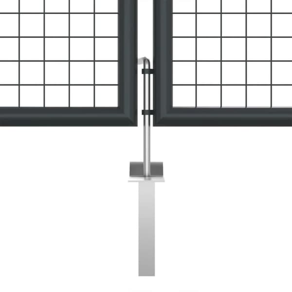 vidaXL havelåge i trådnet galvaniseret stål 400 x 175 cm grå