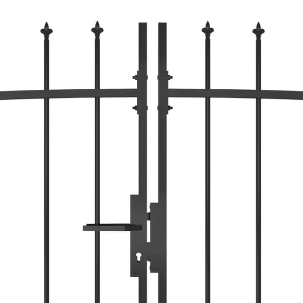 vidaXL hegnslåge med spydtop 5x2,25 m sort