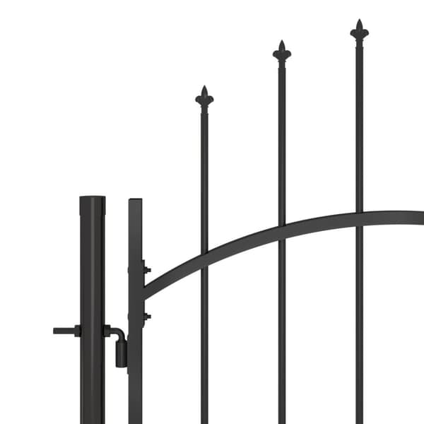 vidaXL hegnslåge med spydtop 5x2 m sort