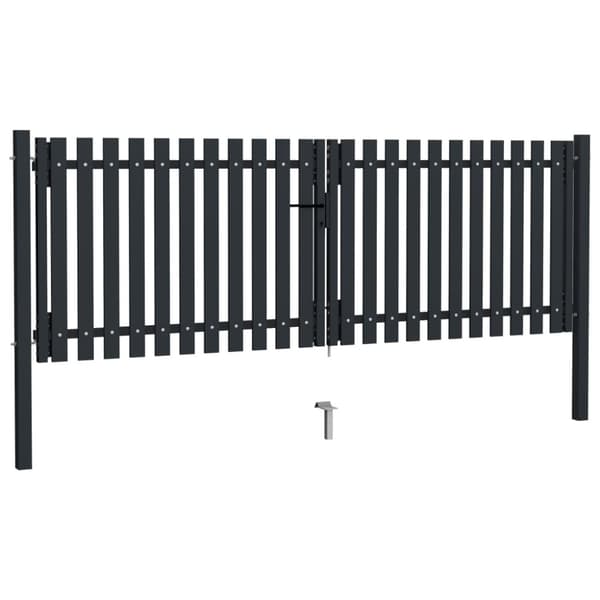 vidaXL dobbelt hegnslåge 306x175 cm stål antracitgrå