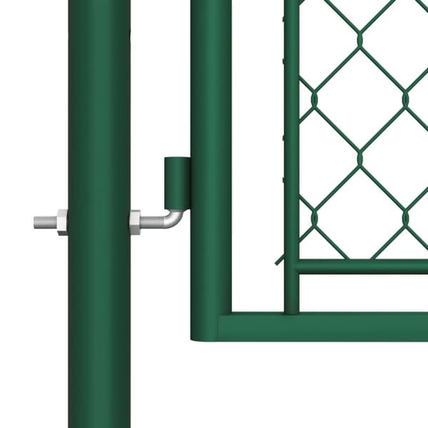 vidaXL Hageport stål 100x350 cm grønn