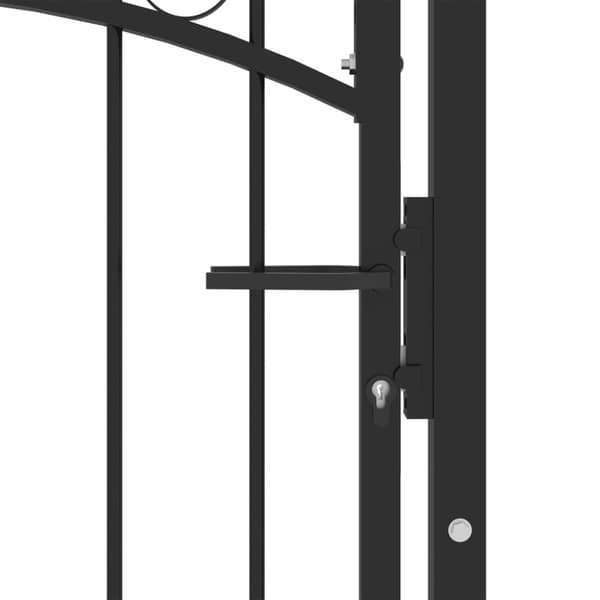 vidaXL hegnslåge med spydtop 100x100 cm stål sort