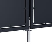 Medina Garden Gate Steel 300x150 cm Antrasiitti
