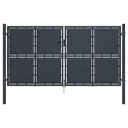 Medina Garden Gate Steel 300x150 cm Antrasiitti