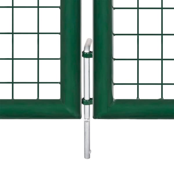 vidaXL Hageport stål 350x100 cm grønn