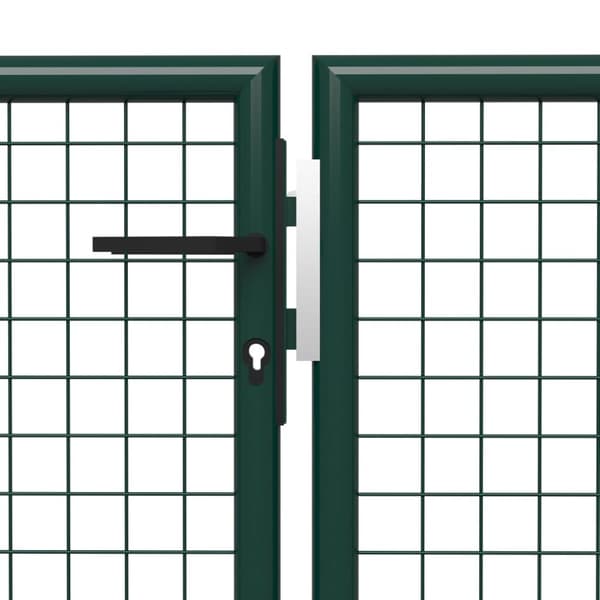 vidaXL Hageport stål 400x150 cm grønn