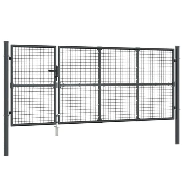 vidaXL Nätgrind antracit 350x175 cm galvaniserat stål
