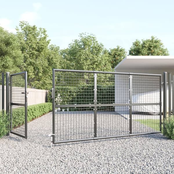 vidaXL Nätgrind antracit 350x175 cm galvaniserat stål