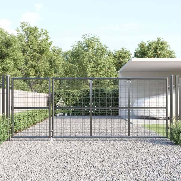 vidaXL Nätgrind antracit 350x175 cm galvaniserat stål