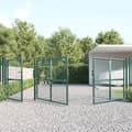 Miniatyrbillede 3 af 7: vidaXL gitterlåge til havehegn 400x175 cm galvaniseret stål grøn
