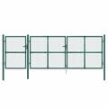 Miniatyrbillede 4 af 7: vidaXL gitterlåge til havehegn 400x175 cm galvaniseret stål grøn