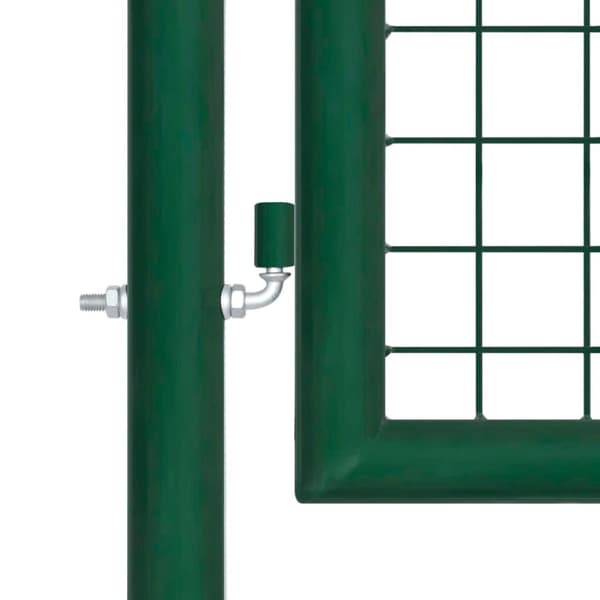 vidaXL gitterlåge til havehegn 400x175 cm galvaniseret stål grøn