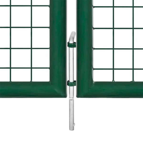vidaXL gitterlåge til havehegn 400x175 cm galvaniseret stål grøn
