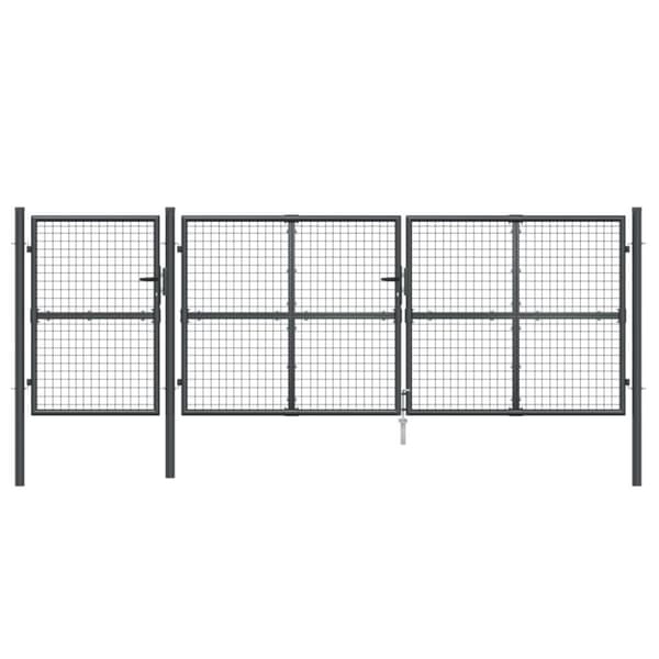 vidaXL Nätgrind antracit 400x175 cm galvaniserat stål