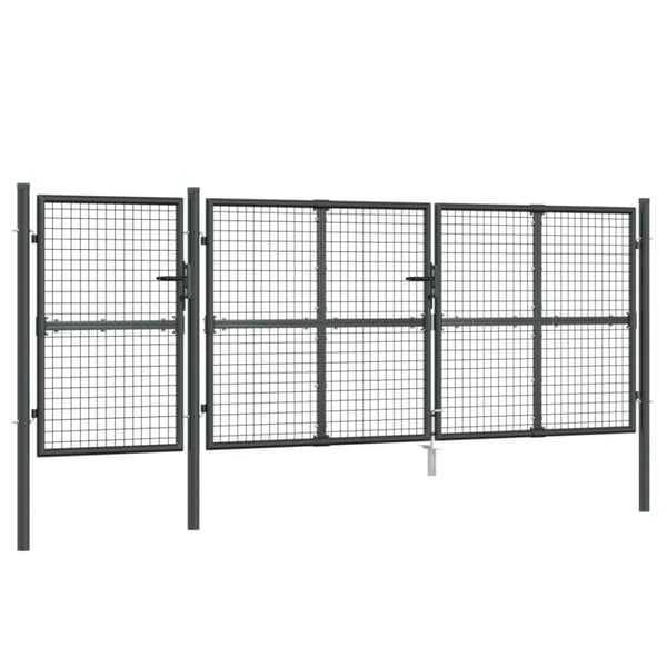 vidaXL Nätgrind antracit 400x175 cm galvaniserat stål