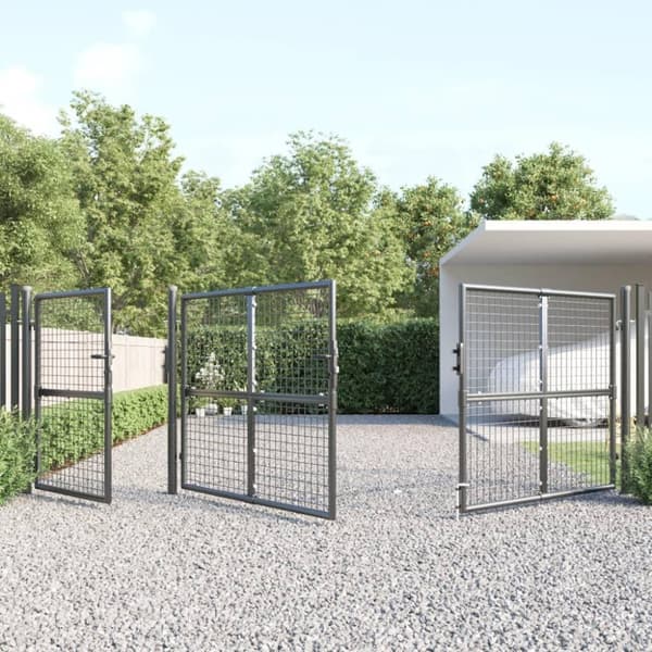 vidaXL Nätgrind antracit 400x175 cm galvaniserat stål