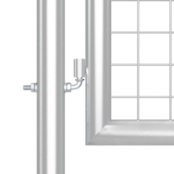 vidaXL gitterlåge til havehegn 500x175 cm galvaniseret stål sølvfarvet