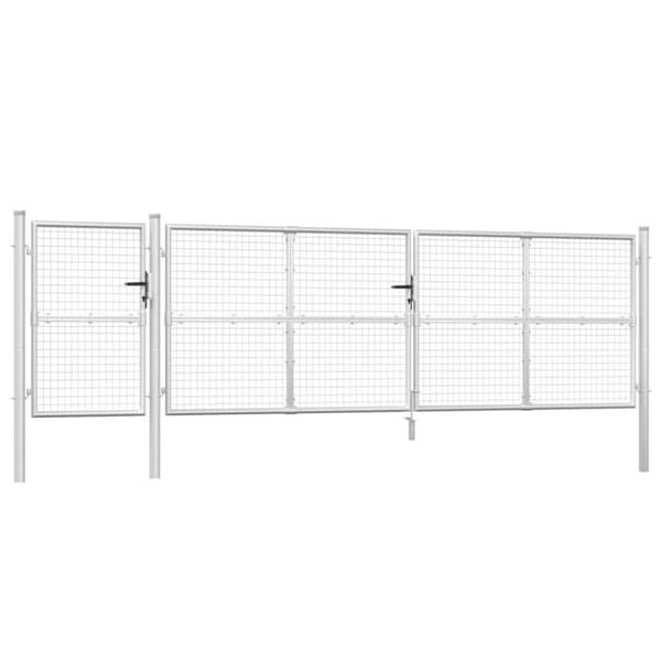vidaXL Nätgrind silver 500x175 cm galvaniserat stål