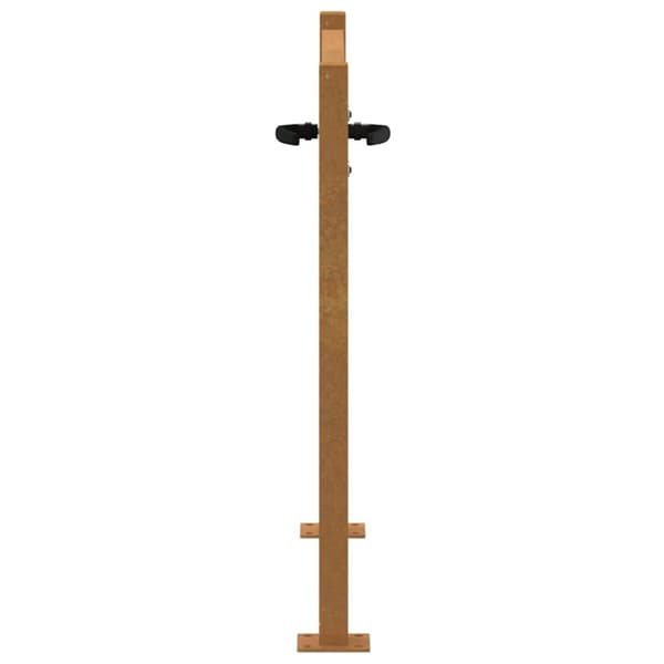 vidaXL Hageport 105x105 cm cortenstål gressdesign