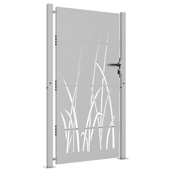 vidaXL havelåge 105x205 cm cortenstål græsdesign