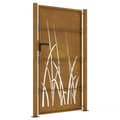Miniatyrbillede 7 af 11: vidaXL havelåge 105x205 cm cortenstål græsdesign