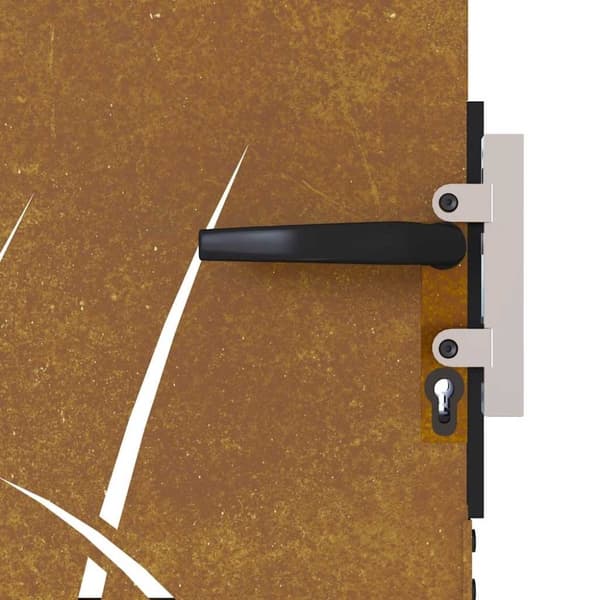 vidaXL Puutarhaportti 105x80 cm corten teräs ruohokuvio