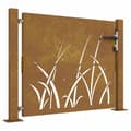 Miniatyrbilde 3 av 11: vidaXL Hageport 105x80 cm cortenstål gressdesign