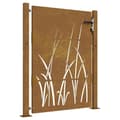 Miniatyrbilde 3 av 11: vidaXL Hageport 105x155 cm cortenstål gressdesign