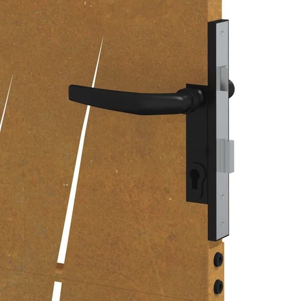 vidaXL Puutarhaportti 105x155 cm corten teräs ruohokuvio